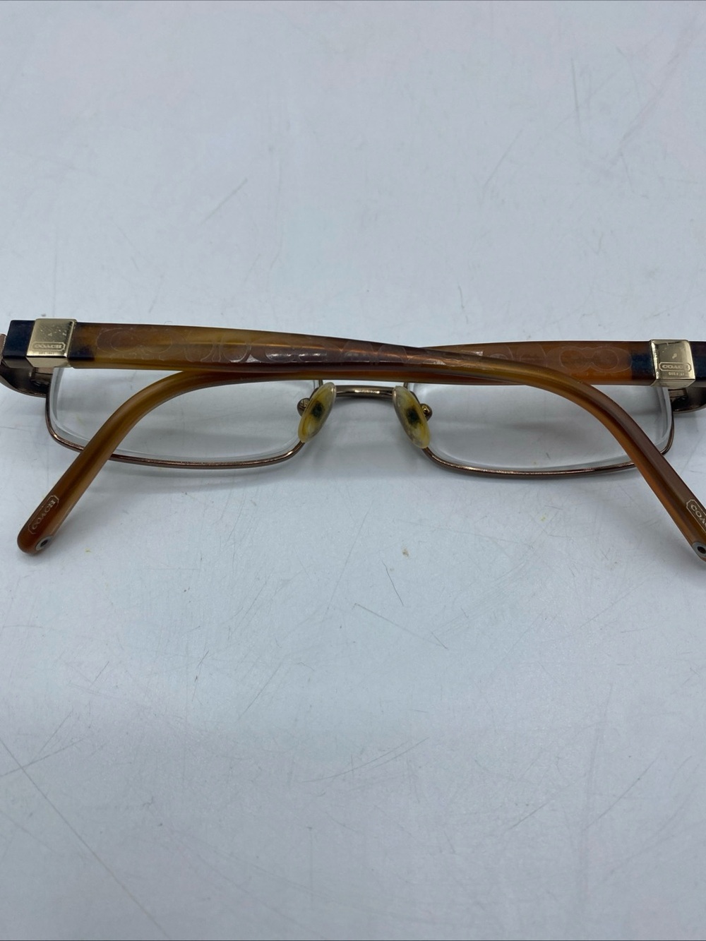 Coach Brittany Designer Eyeglass Frames Brown Gold Logo Shiny Tan (214)